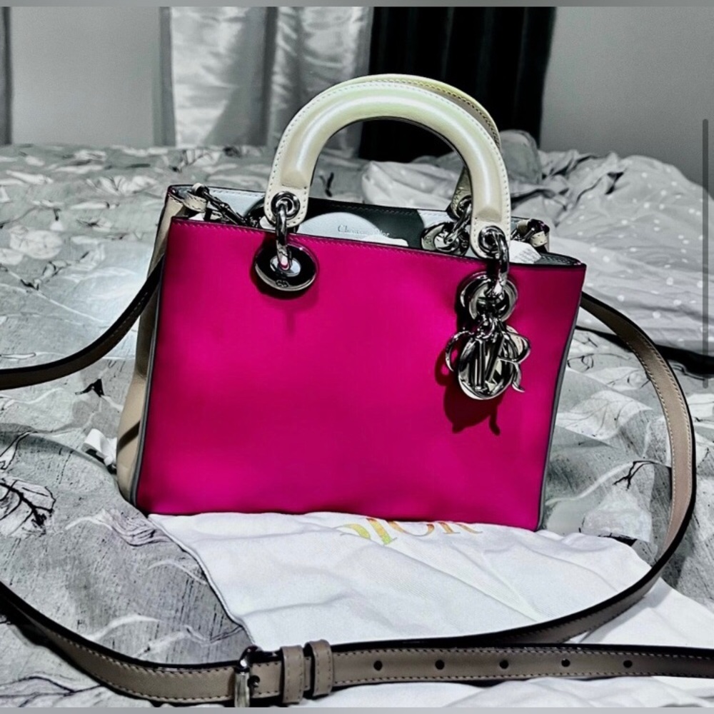 CHRISTIAN DIOR Authentic Fuchsia Pink Diorissimo Tote Bag - Picture 2 of 6